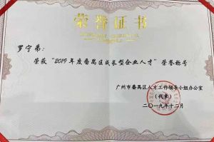 星空（中国）集团CEO罗宁弟荣膺番禺区杰出产业人才奖